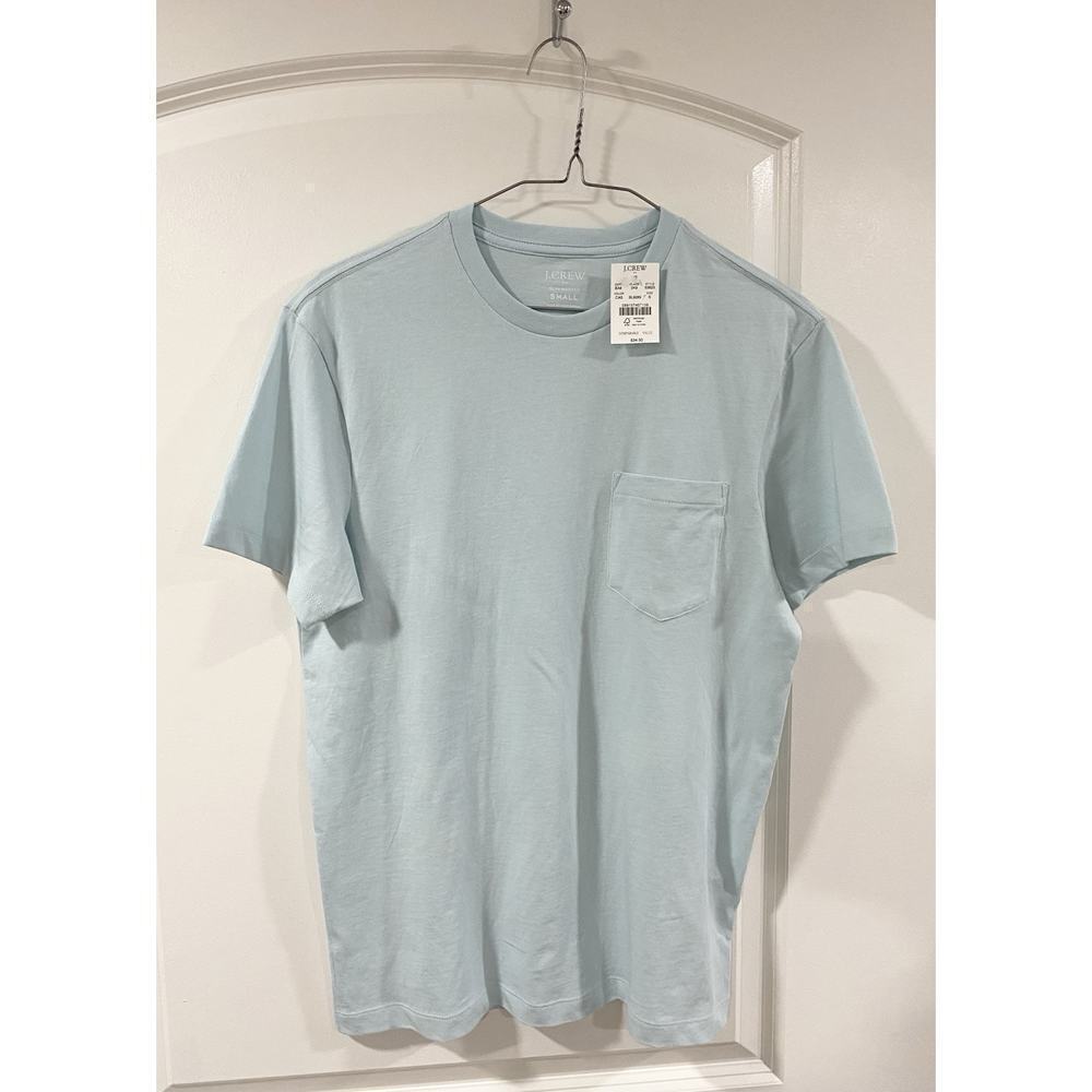 J.Crew Men’s Slim Fit Pocket Tee Size Small Blue Washed Cotton T-Shirt NWT - Picture 3 of 9
